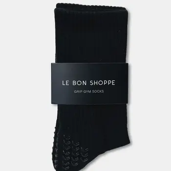 Le Bon Shoppe Grip Gym Socks  Black