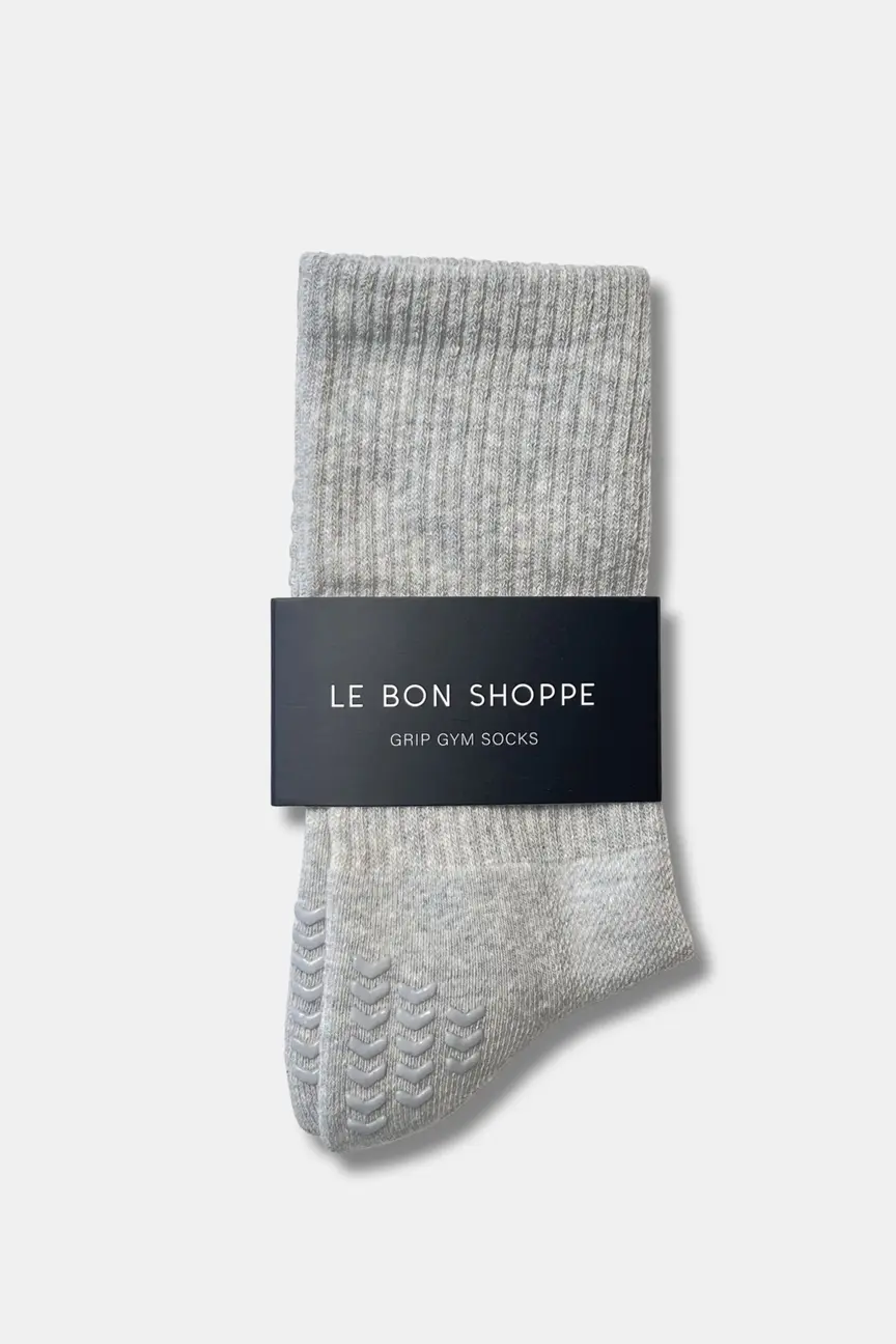 Le Bon Shoppe Grip Gym Socks Grey