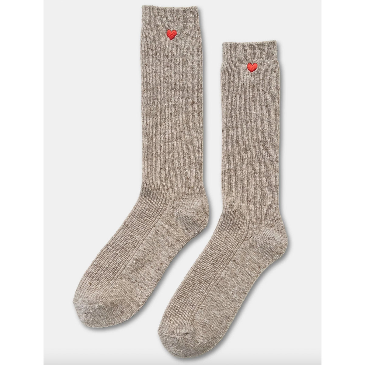 Le Bon Shoppe Embroidered Snow Socks Tan