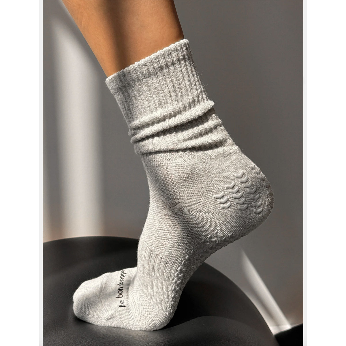 Le Bon Shoppe Grip Gym Socks Grey
