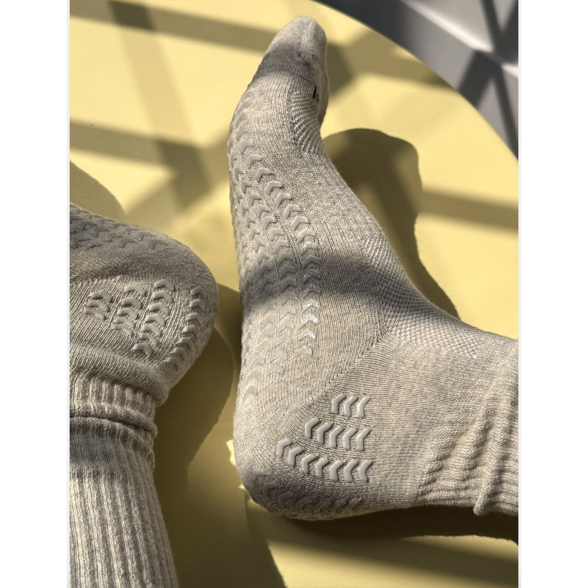 Le Bon Shoppe Grip Gym Socks Grey