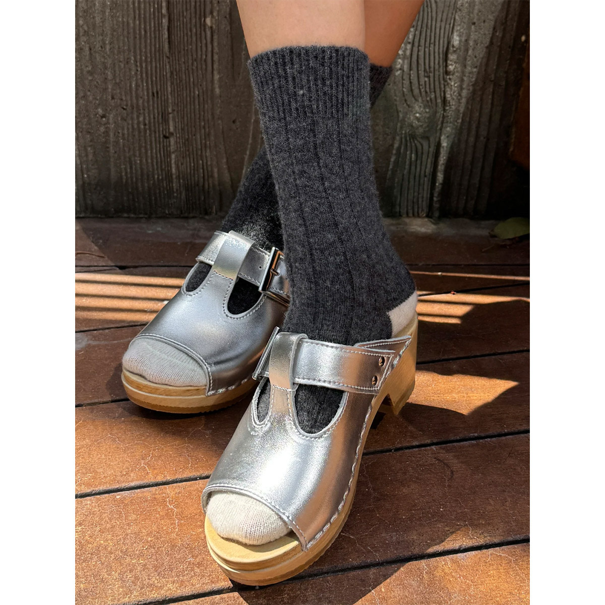 Le Bon Shoppe Classic Cashmere Socks Charcoal Melange