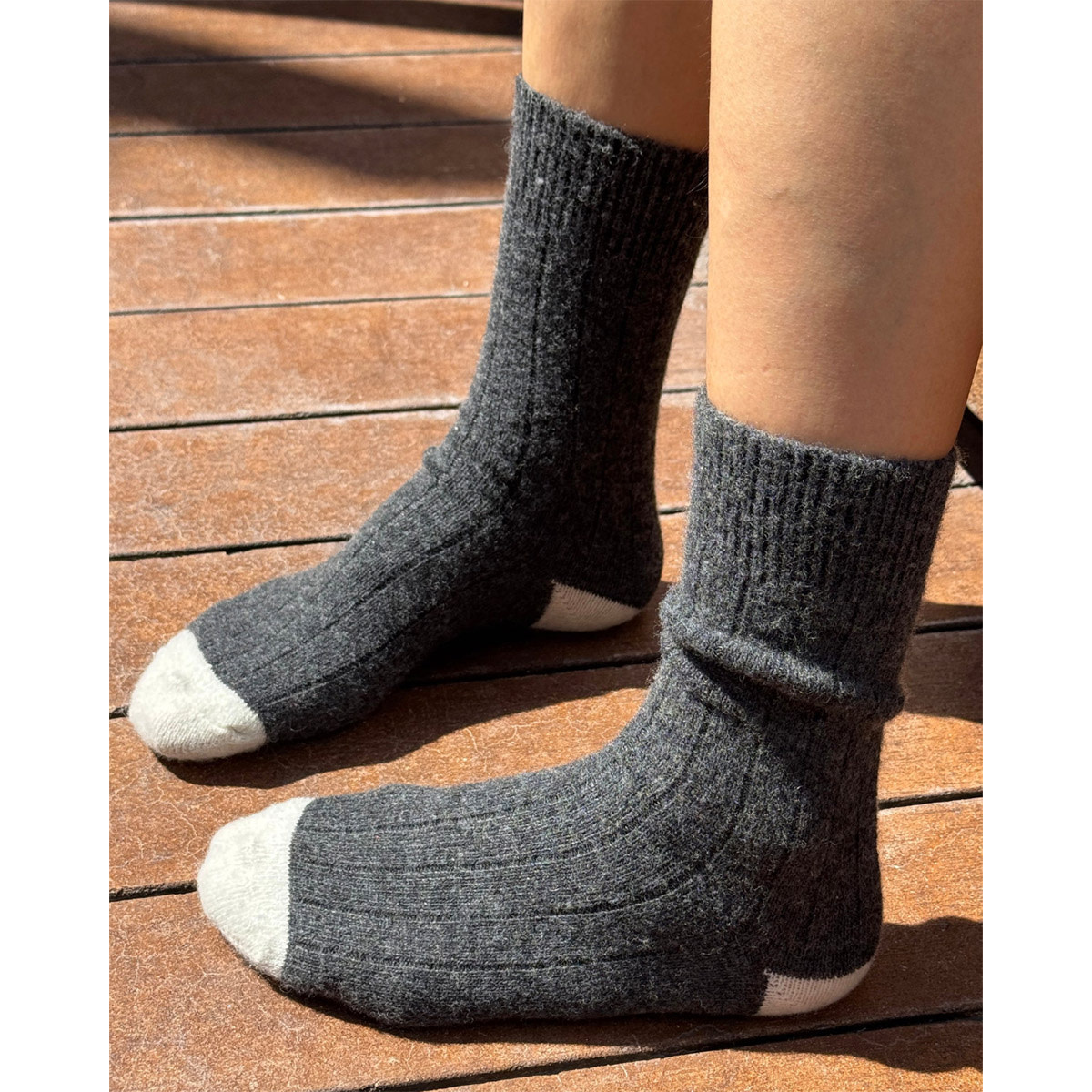 Le Bon Shoppe Classic Cashmere Socks Charcoal Melange