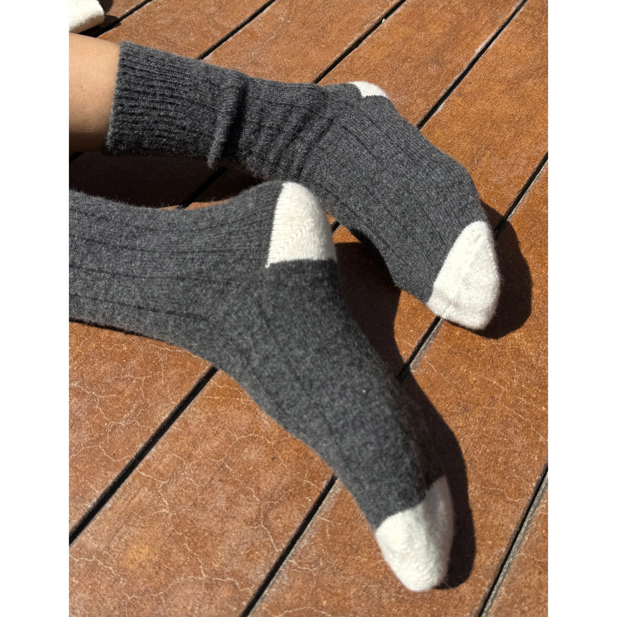 Le Bon Shoppe Classic Cashmere Socks Charcoal Melange