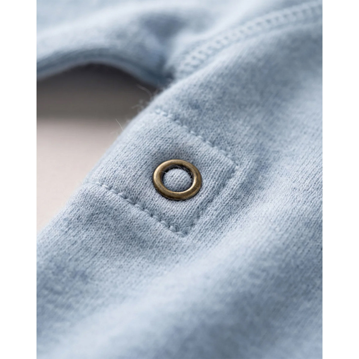 Lille Barn Long Sleeve Wool Wrap Bodysuit Blue Fog