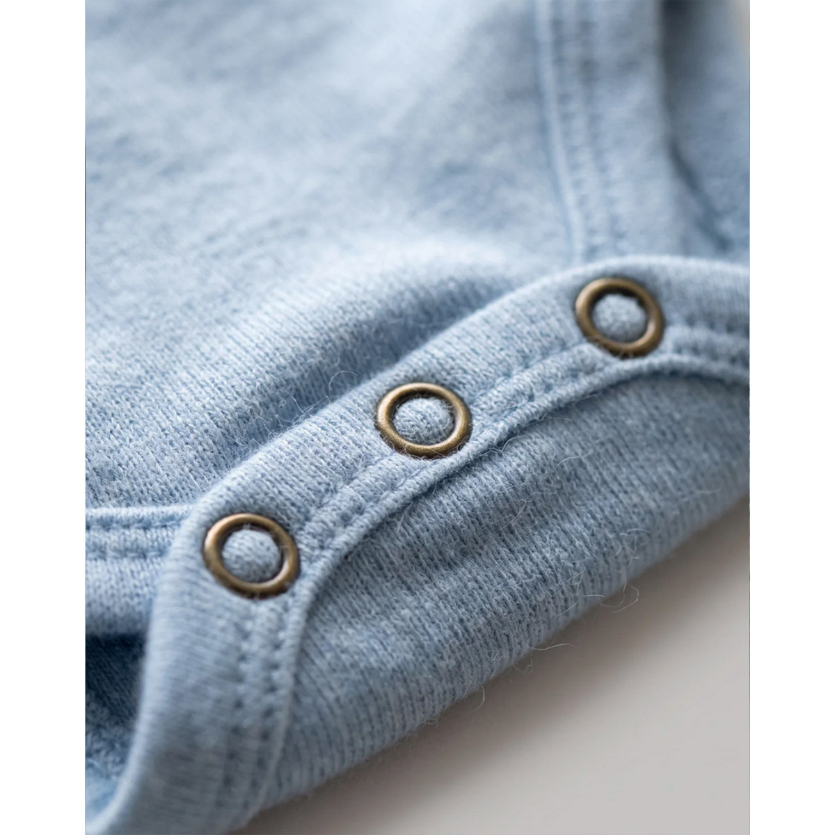 Lille Barn Long Sleeve Wool Wrap Bodysuit Blue Fog