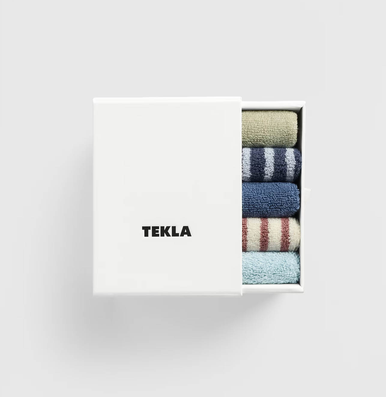 Tekla Washcloth Set of 5 River & Blue Multicolor