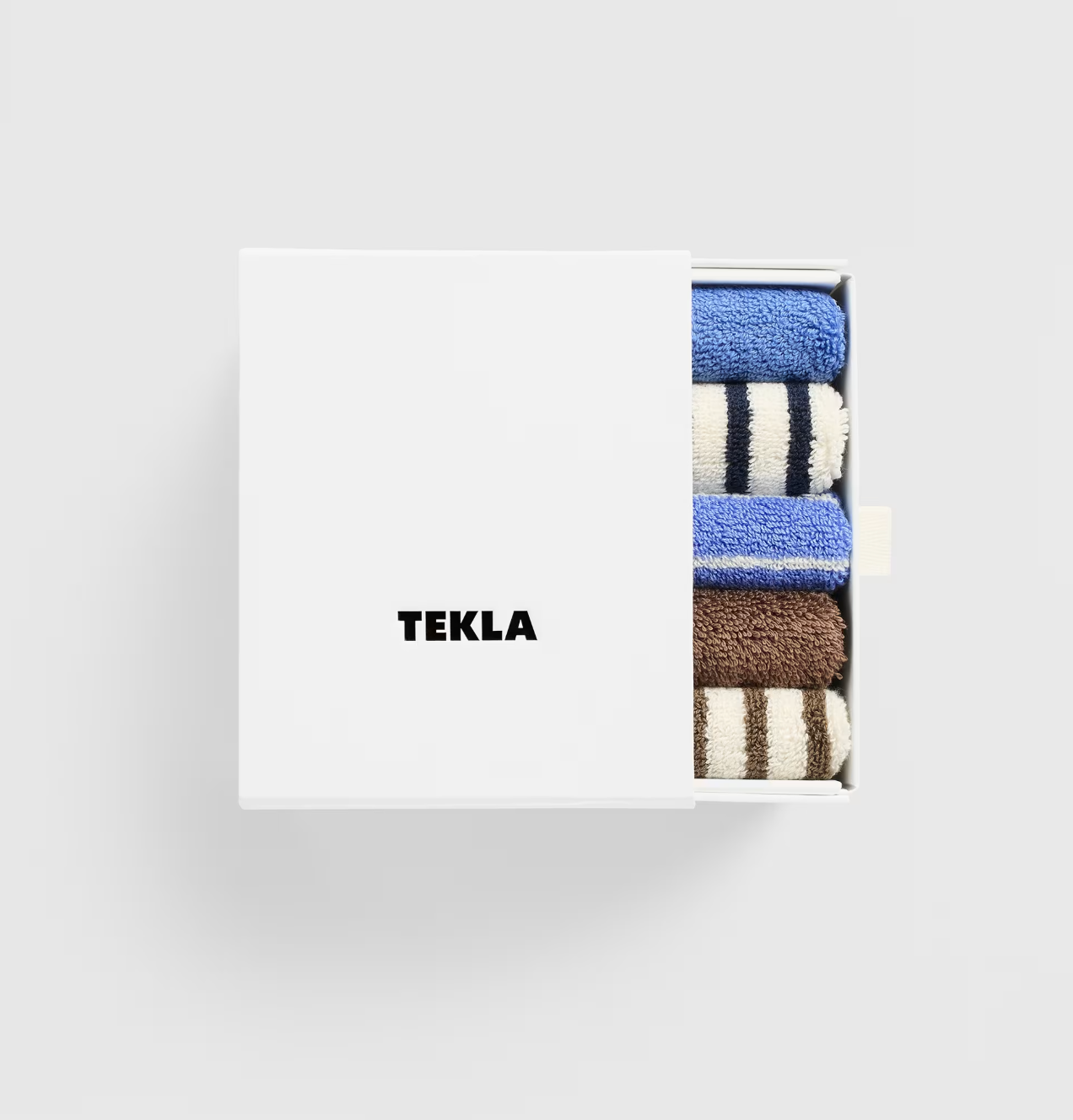 Tekla Washcloth Set of 5 Kodiak & Clear Blue Multicolor