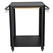 Cozze Cozze Trolley voor Pizzaoven met Uitschuifbare Snijplank - Zwart Cozze Cozze Trolley voor Pizzaoven met Uitschuifbare Snijplank - Zwart