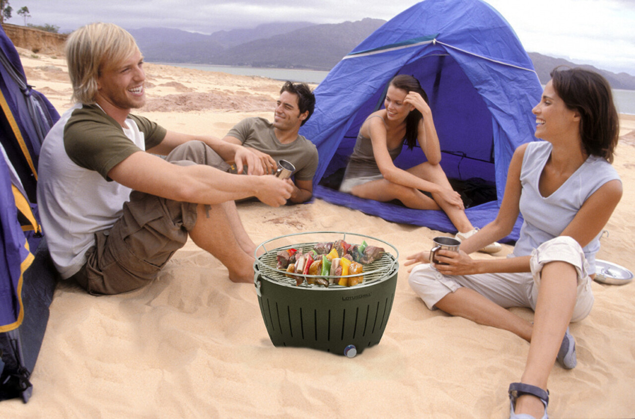 LotusGrill LotusGrill Tafelbarbecue Mini - Ø292mm - Antraciet LotusGrill LotusGrill Tafelbarbecue Mini - Ø292mm - Antraciet