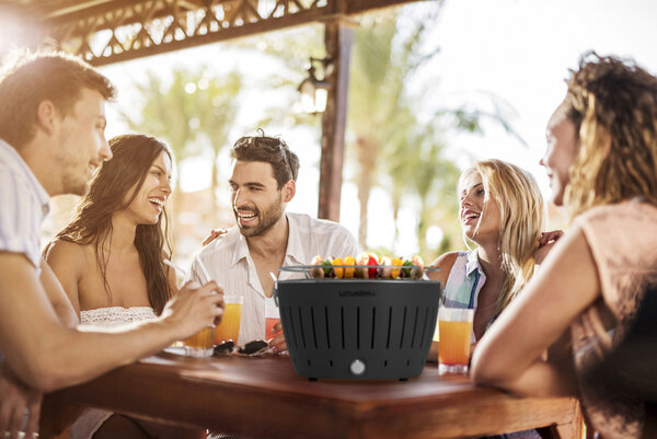 LotusGrill LotusGrill Tafelbarbecue Mini - Ø292mm - Antraciet LotusGrill LotusGrill Tafelbarbecue Mini - Ø292mm - Antraciet