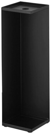 Yamazaki Yamazaki Toiletrol houder Gesloten - Tower - black Yamazaki Yamazaki Toiletrol houder Gesloten - Tower - black