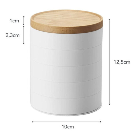 Yamazaki Yamazaki 5-level Sieradendoos - Tosca - White