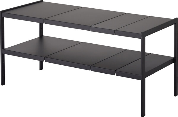 Yamazaki Yamazaki Keukenkast Organizer Uitschuifbaar 2 niveau - Tower - Black Yamazaki Yamazaki Keukenkast Organizer Uitschuifbaar 2 niveau - Tower - Black