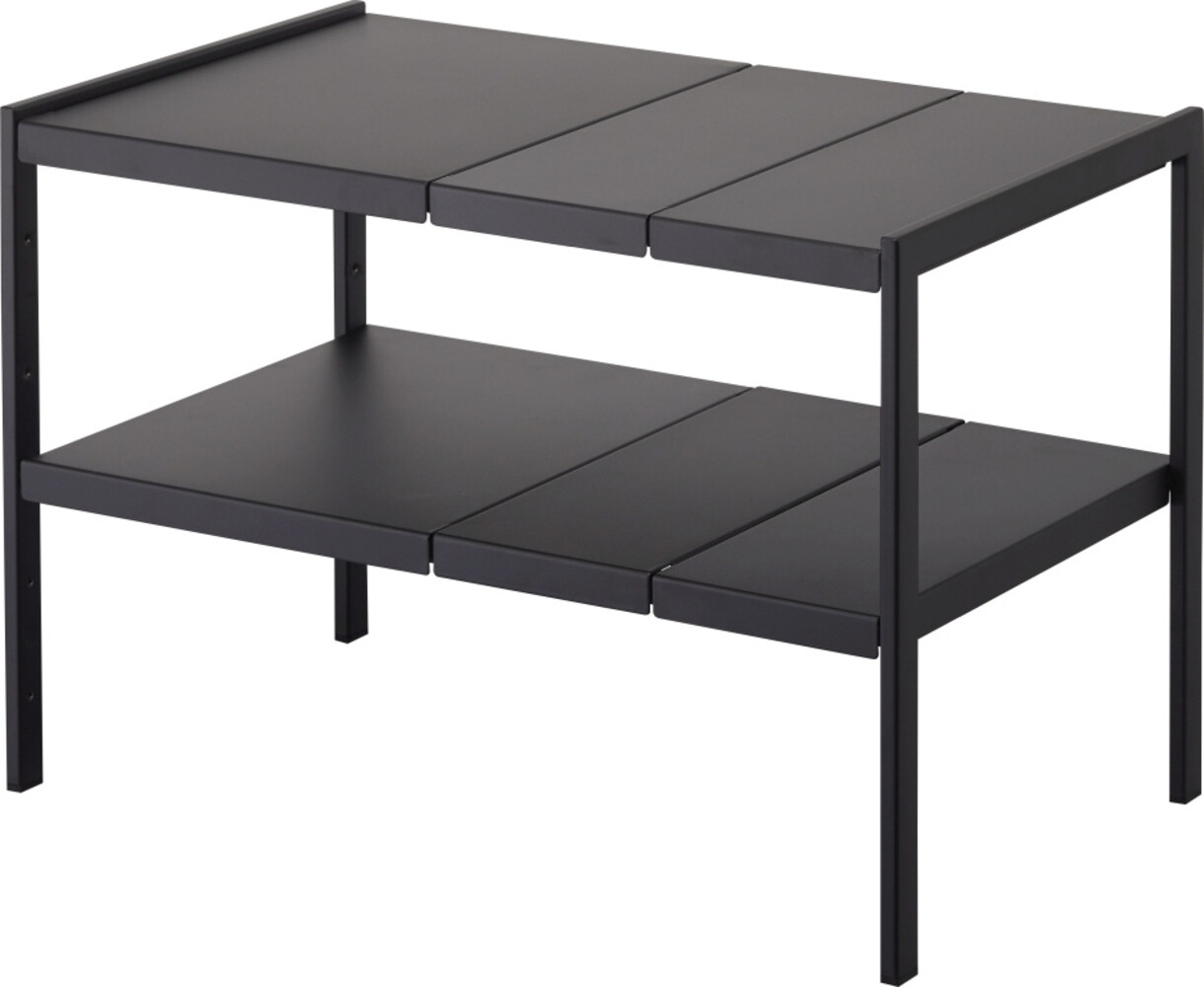 Yamazaki Yamazaki Keukenkast Organizer Uitschuifbaar 2 niveau - Tower - Black Yamazaki Yamazaki Keukenkast Organizer Uitschuifbaar 2 niveau - Tower - Black