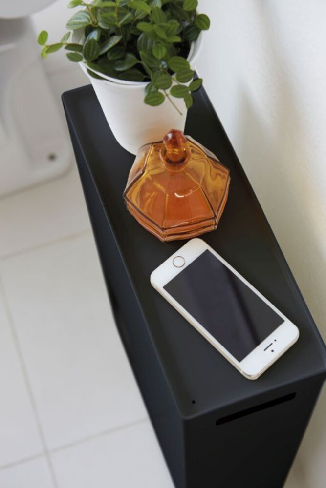 Yamazaki Yamazaki Toiletrol houder - Tower - black Yamazaki Yamazaki Toiletrol houder - Tower - black