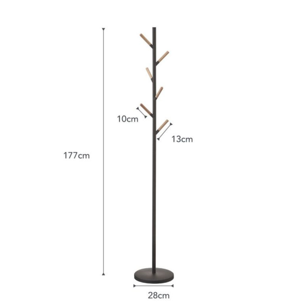 Yamazaki Yamazaki staande kapstok- Plain Pole - black
