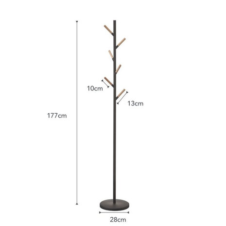Yamazaki Yamazaki staande kapstok- Plain Pole - black