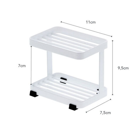 Yamazaki Yamazaki  Zeepbakje 2 niveaus - Tower - white