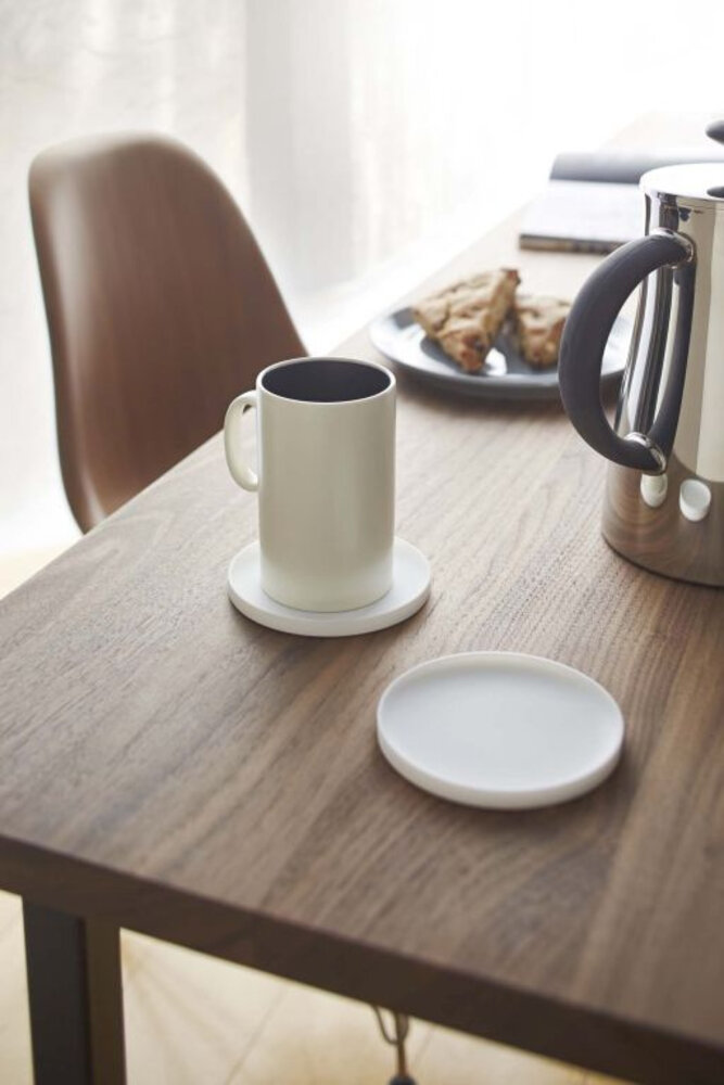 Yamazaki Yamazaki Onderzetter Rond - Tower - white Yamazaki Yamazaki Onderzetter Rond - Tower - white