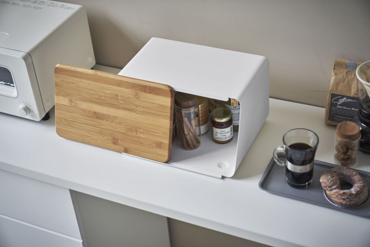 Yamazaki Yamazaki Broodtrommel met Deksel- Tower - White Yamazaki Yamazaki Broodtrommel met Deksel- Tower - White