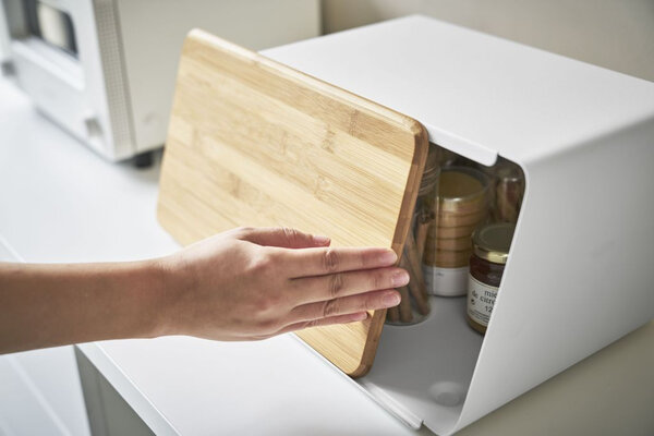 Yamazaki Yamazaki Broodtrommel met Deksel- Tower - White Yamazaki Yamazaki Broodtrommel met Deksel- Tower - White