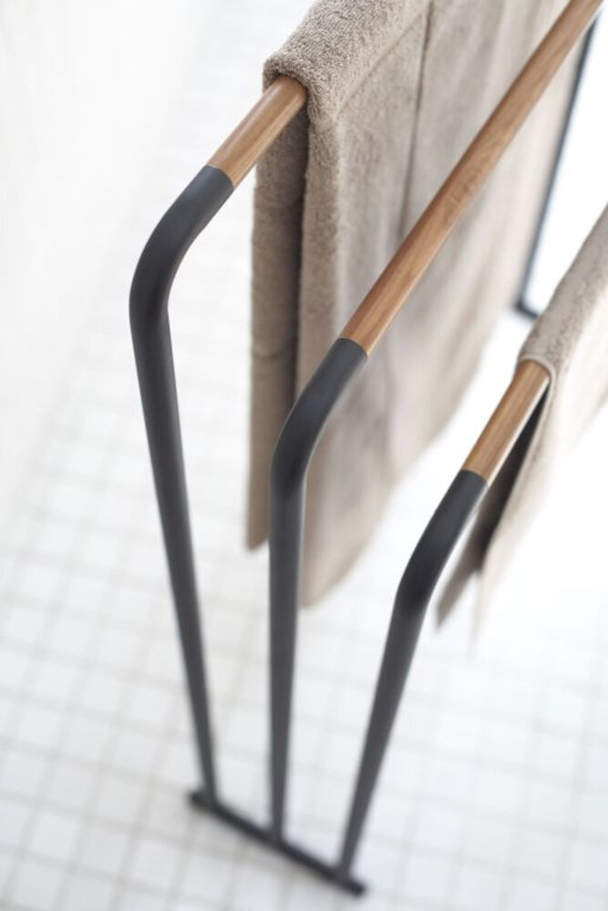 Yamazaki Yamazaki Plain Handdoekrek - black Yamazaki Yamazaki Plain Handdoekrek - black