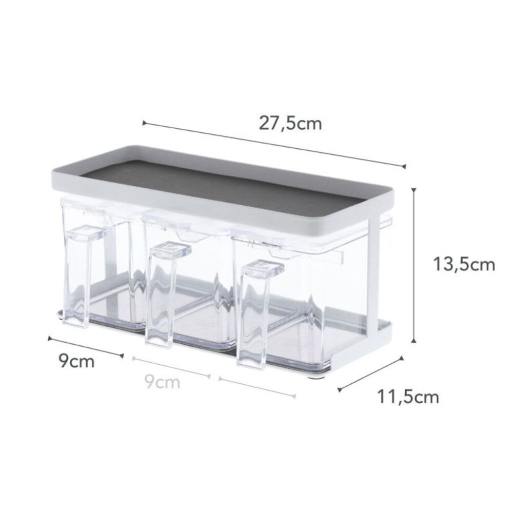 Yamazaki Yamazaki Voorraadbussen met Rek- white