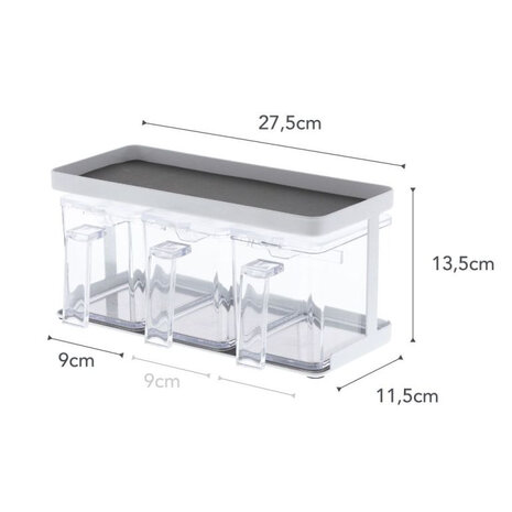 Yamazaki Yamazaki Voorraadbussen met Rek- white