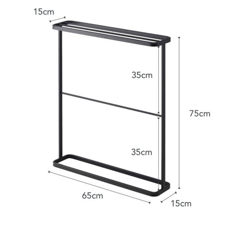 Yamazaki Yamazaki Handdoekhouder - Tower - black Yamazaki Yamazaki Handdoekhouder - Tower - black