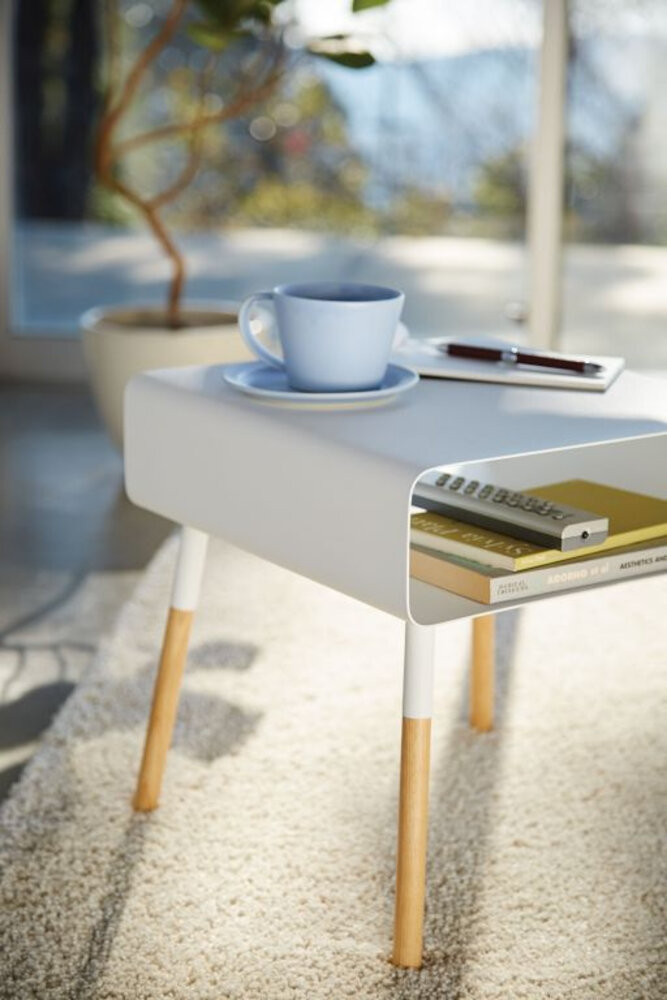 Yamazaki Yamazaki Bijzettafel Laag - Plain - white Yamazaki Yamazaki Bijzettafel Laag - Plain - white