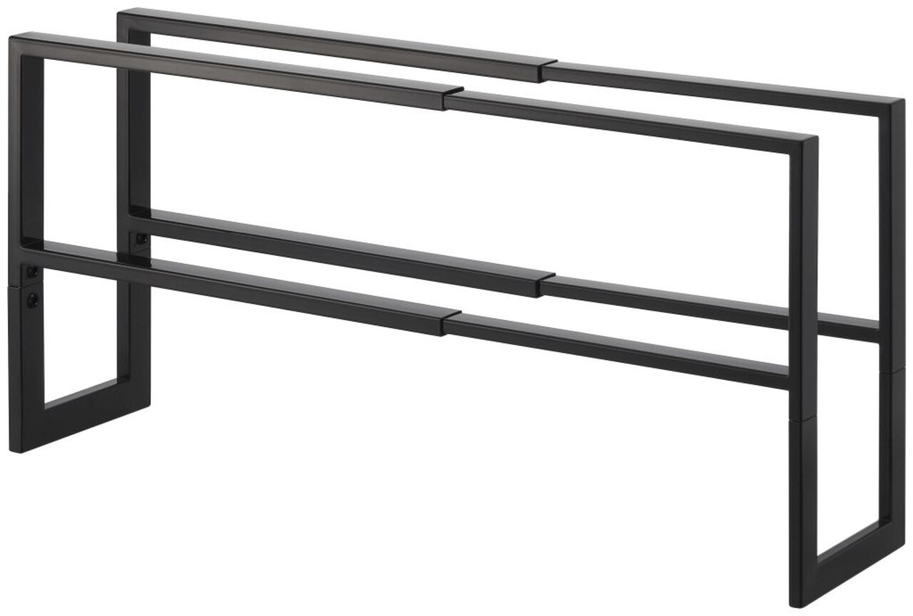 Yamazaki Yamazaki Uitbereidbaar schoenenrek 2 niveaus - Line - black