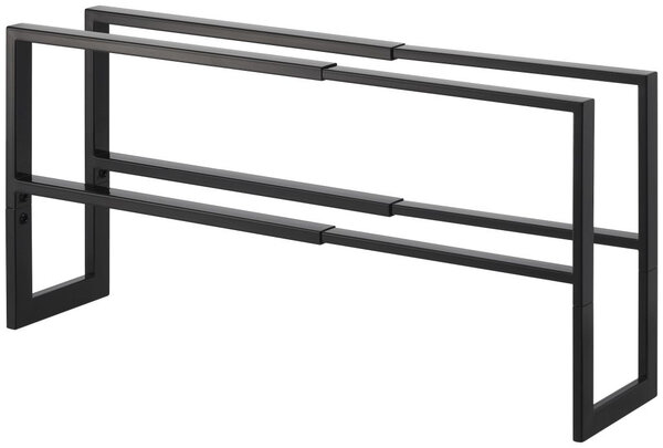 Yamazaki Yamazaki Uitbereidbaar schoenenrek 2 niveaus - Line - black