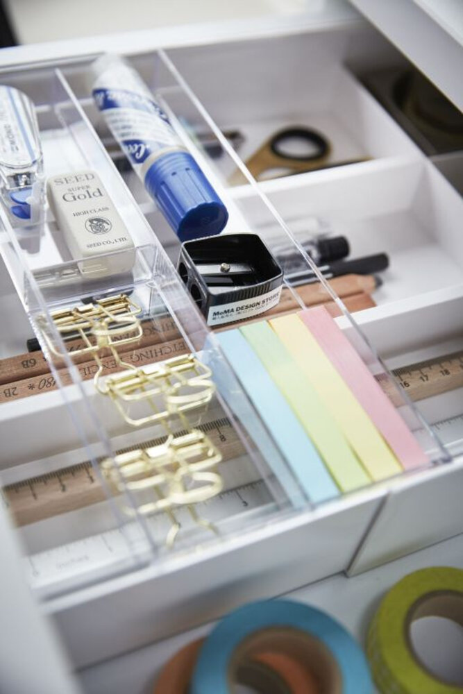 Yamazaki Yamazaki Lade-organizer Uitschuifbaar - Tower - White Yamazaki Yamazaki Lade-organizer Uitschuifbaar - Tower - White