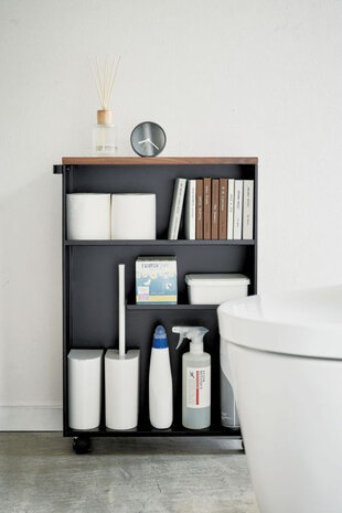 Yamazaki Yamazaki Opbergtrolley - Tower - black