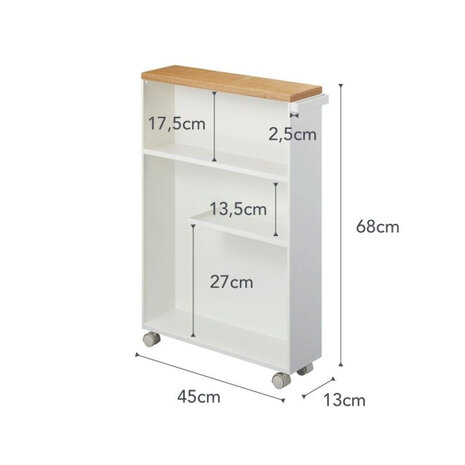 Yamazaki Yamazaki Opbergtrolley - Tower - white Yamazaki Yamazaki Opbergtrolley - Tower - white