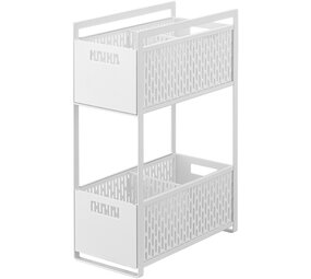Yamazaki Yamazaki Keukenrek met Manden  2 niveaus - Tower - White