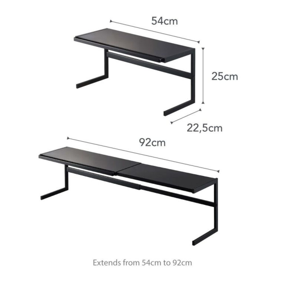 Yamazaki Yamazaki Keukenrek Uitschuifbaar - Tower - black Yamazaki Yamazaki Keukenrek Uitschuifbaar - Tower - black