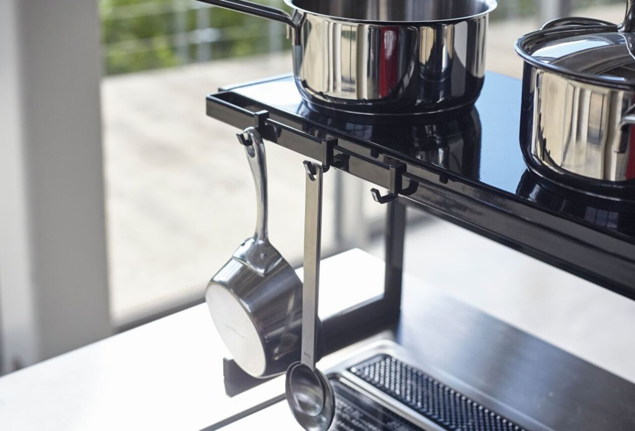 Yamazaki Yamazaki Keukenrek Uitschuifbaar - Tower - black Yamazaki Yamazaki Keukenrek Uitschuifbaar - Tower - black