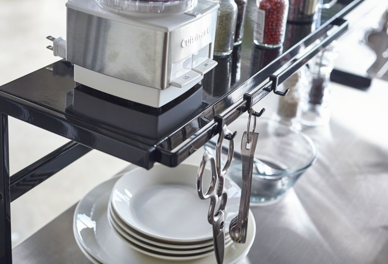 Yamazaki Yamazaki Keukenrek Uitschuifbaar - Tower - black Yamazaki Yamazaki Keukenrek Uitschuifbaar - Tower - black