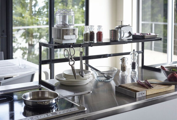 Yamazaki Yamazaki Keukenrek Uitschuifbaar - Tower - black Yamazaki Yamazaki Keukenrek Uitschuifbaar - Tower - black