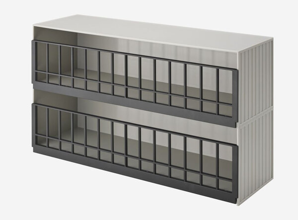 Yamazaki Yamazaki Speelgoedrek - Tower - Grey/White Yamazaki Yamazaki Speelgoedrek - Tower - Grey/White