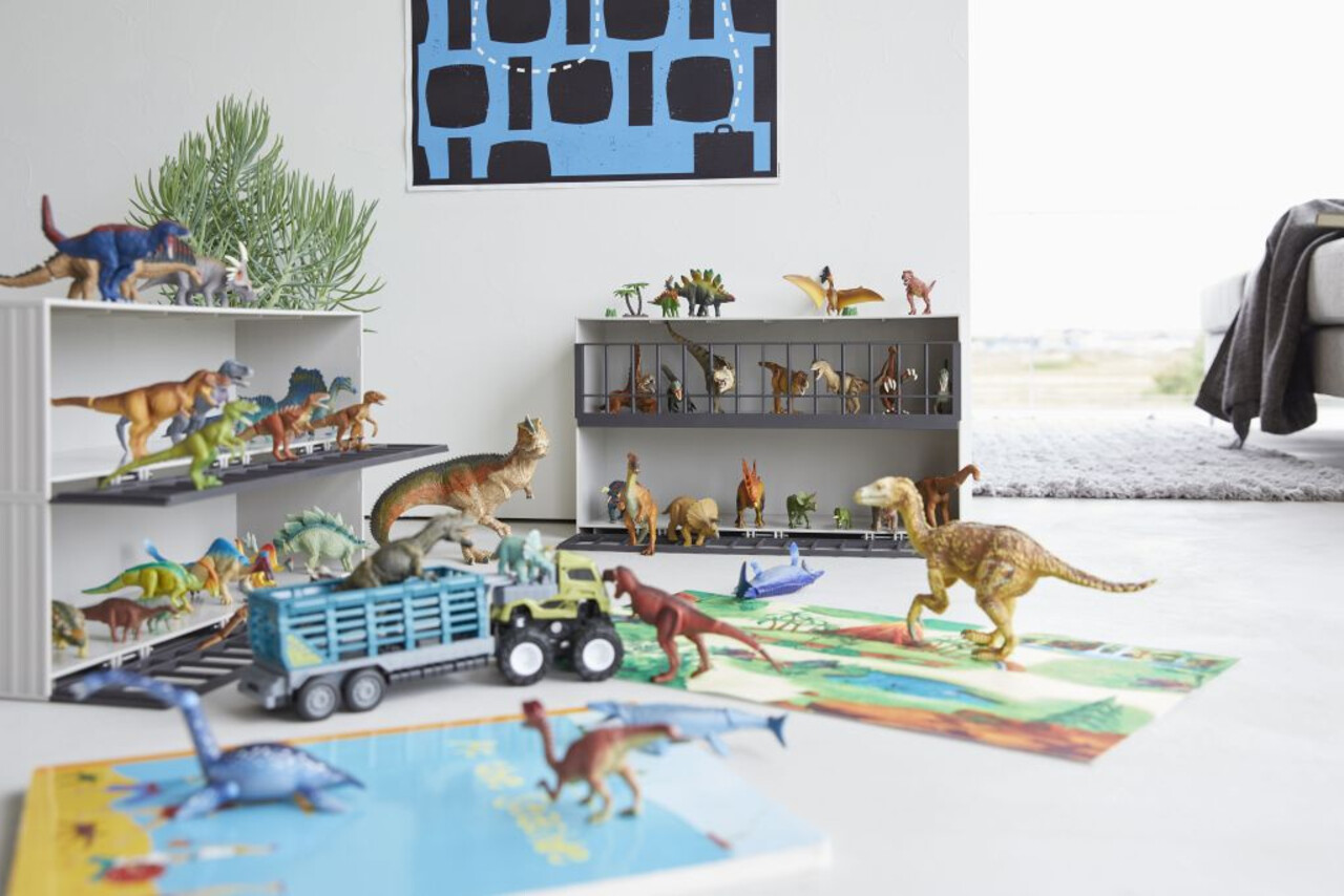 Yamazaki Yamazaki Speelgoedrek - Tower - Grey/White Yamazaki Yamazaki Speelgoedrek - Tower - Grey/White