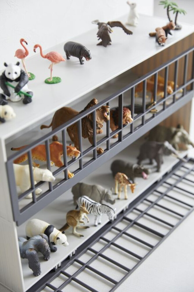 Yamazaki Yamazaki Speelgoedrek - Tower - Grey/White Yamazaki Yamazaki Speelgoedrek - Tower - Grey/White