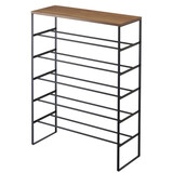 Yamazaki Yamazaki Schoenenrek met Houten plateau - Tower - black Yamazaki Yamazaki Schoenenrek met Houten plateau - Tower - black