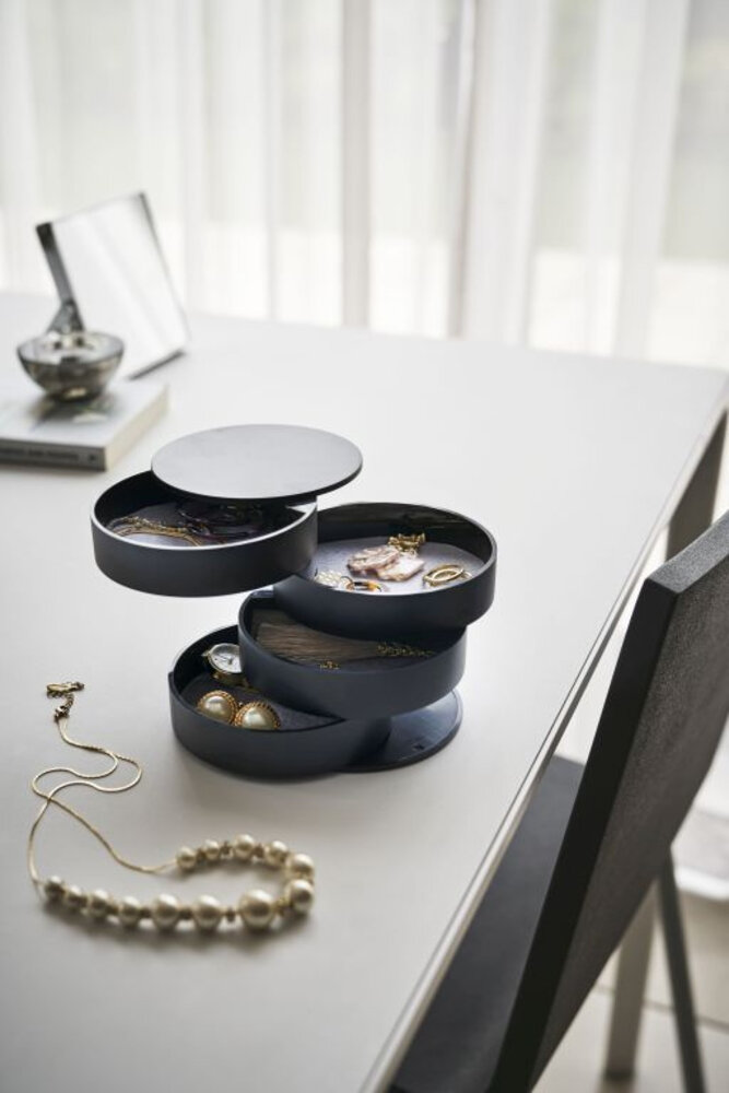 Yamazaki Yamazaki Sieradenhouder 4 - Tower - black Yamazaki Yamazaki Sieradenhouder 4 - Tower - black