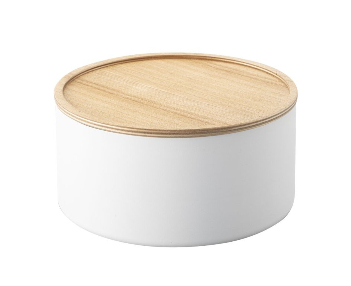 Yamazaki Yamazaki Opbergdoos met Deksel - Rin - White Yamazaki Yamazaki Opbergdoos met Deksel - Rin - White