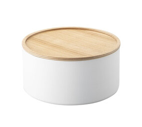 Yamazaki Yamazaki Opbergdoos met Deksel - Rin - White Yamazaki Yamazaki Opbergdoos met Deksel - Rin - White