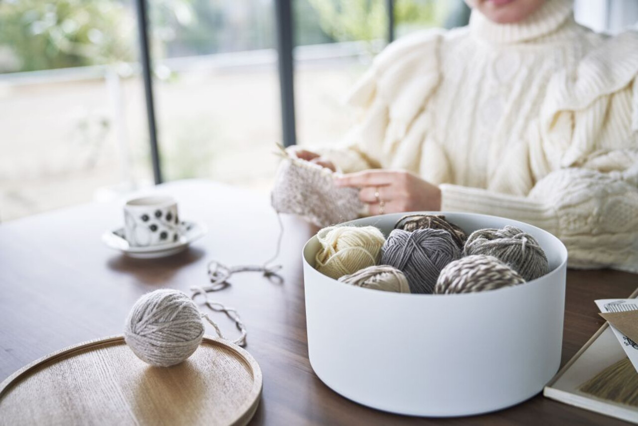 Yamazaki Yamazaki Opbergdoos met Deksel - Rin - White Yamazaki Yamazaki Opbergdoos met Deksel - Rin - White