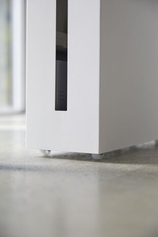 Yamazaki Yamazaki Kabelbox met Wielen - Tower - White Yamazaki Yamazaki Kabelbox met Wielen - Tower - White